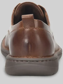 Oxfords|Casual Shoes-Born Shoes Todd Plain Toe Oxfords Dk Brown Pyramid