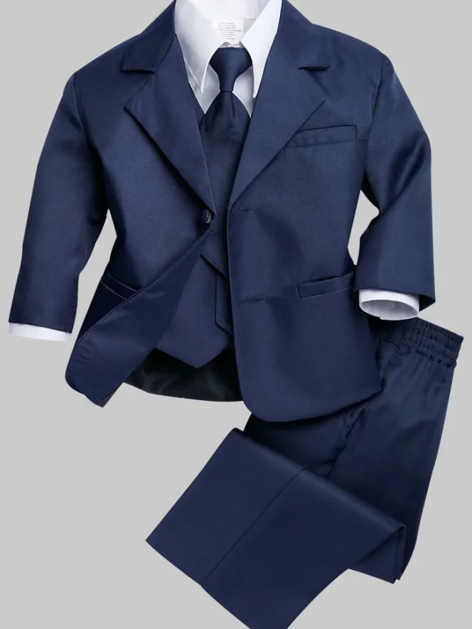 Boys Clothing-Peanut Butter Collection Toddler Tuxedo Suit Set Bond Blk