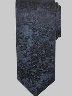 Ties-Awearness Kenneth Cole Tonal Floral Tie Black