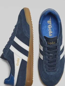 Sneakers|Casual Shoes-Gola Torpedo Suede T-Toe Gum Bottom Sneakers Navy