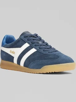 Sneakers|Casual Shoes-Gola Torpedo Suede T-Toe Gum Bottom Sneakers Navy