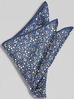 Pocket Squares-Joseph Abboud Tossed Floral Pocket Square Gold