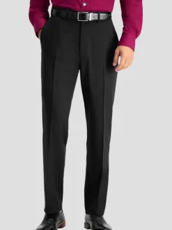 Dress Pants|3-piece Suits-Haggar Travel Performance Tailored Fit Suit Pant Black Solid
