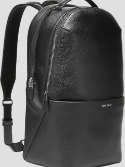 Travel & Luggage-Cole Haan Triboro Leather Backpack Black