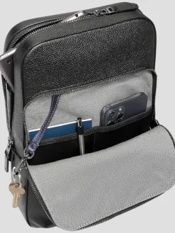 Travel & Luggage-Cole Haan Triboro Leather Sling Bag Black