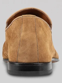 Loafers & Slip-ons|Dress & Formal Shoes-Donald Pliner Tristan Suede Moc Toe Loafers Taupe