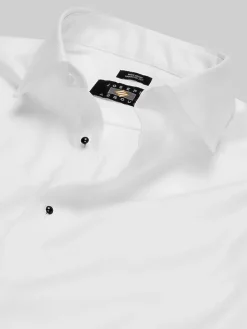 Dress Shirts|Big & Tall Dress Shirts-Joseph Abboud Tuxedo Formal Shirt Tuxedo White
