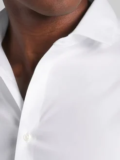 Solid Dress Shirts|Designer Dress Shirts-Awearness Kenneth Cole Ultimate Performance Slim Fit Spread Collar Dress Shirt Black Solid