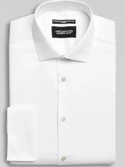 Solid Dress Shirts|Designer Dress Shirts-Awearness Kenneth Cole Ultimate Performance Slim Fit Spread Collar Dress Shirt Black Solid
