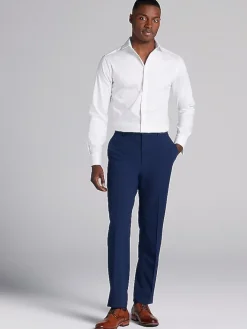 Solid Dress Shirts|Designer Dress Shirts-Awearness Kenneth Cole Ultimate Performance Slim Fit Spread Collar Dress Shirt Black Solid