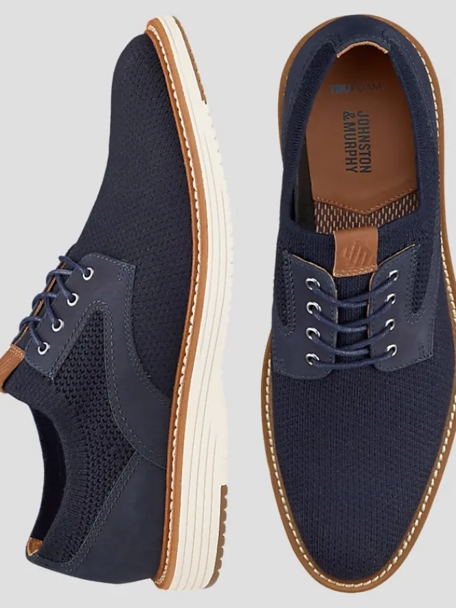 Casual Shoes|Casual Shoes-Johnston &Amp; Murphy Upton Knit Plain Toe Oxfords Black Knit