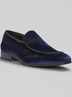 Loafers & Slip-ons|Dress & Formal Shoes-Moretti Verona Velvet Smoking Shoes Burgundy