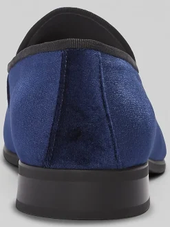 Loafers & Slip-ons|Dress & Formal Shoes-Moretti Verona Velvet Smoking Shoes Burgundy