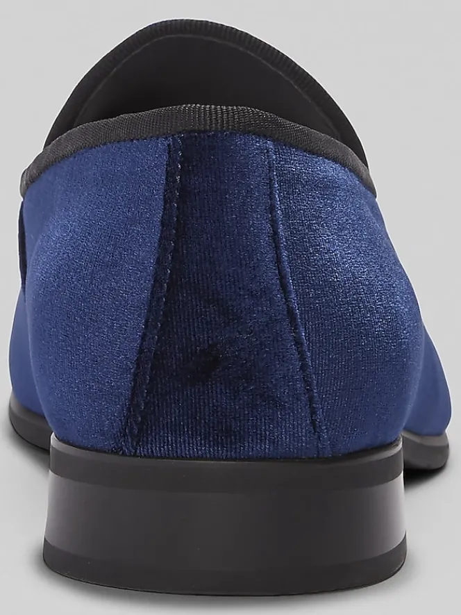 Loafers & Slip-ons|Dress & Formal Shoes-Moretti Verona Velvet Smoking Shoes Burgundy