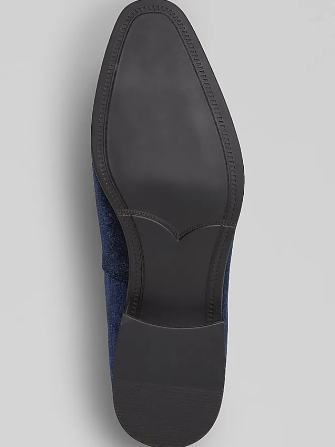 Loafers & Slip-ons|Dress & Formal Shoes-Moretti Verona Velvet Smoking Shoes Burgundy