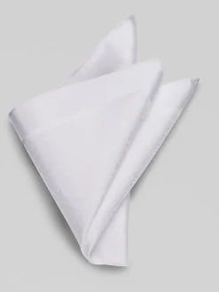 Formal Accessories|Pocket Squares-Joseph Abboud Vine Floral Tonal Pocket Square White