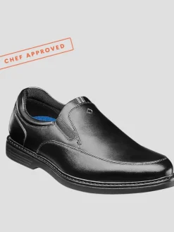 Loafers & Slip-ons|Casual Shoes-Nunn Bush Wade Work Moc Toe Slip On Shoes Black