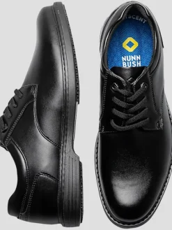 Casual Shoes|Casual Shoes-Nunn Bush Wade Work Plain Toe Oxfords Black