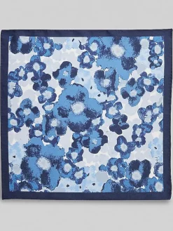 Formal Accessories|Pocket Squares-Pronto Uomo Watercolor Floral Pocket Square Black