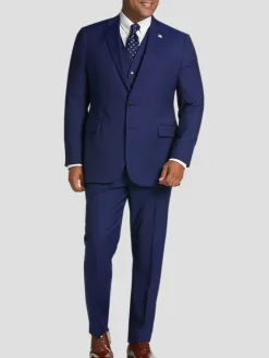 Suit Separates|3-piece Suits-Joseph Abboud Wool Modern Fit Suit Jacket Blue