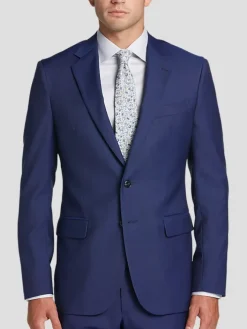 Suit Separates|3-piece Suits-Joseph Abboud Wool Modern Fit Suit Jacket Blue