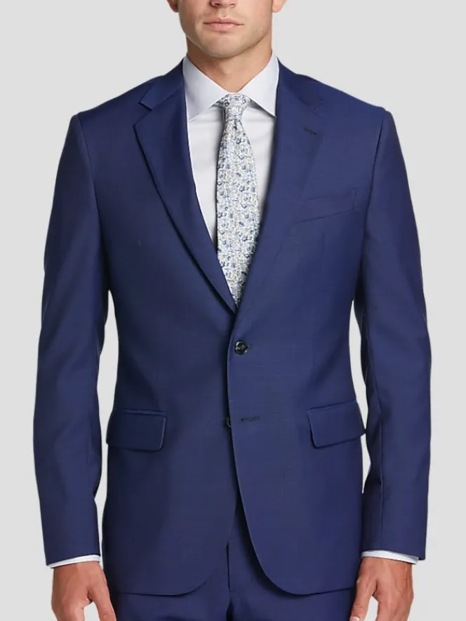 Suit Separates|3-piece Suits-Joseph Abboud Wool Modern Fit Suit Jacket Blue