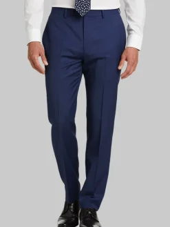 Dress Pants|3-piece Suits-Calvin Klein Wool Slim Fit Suit Pants Blue
