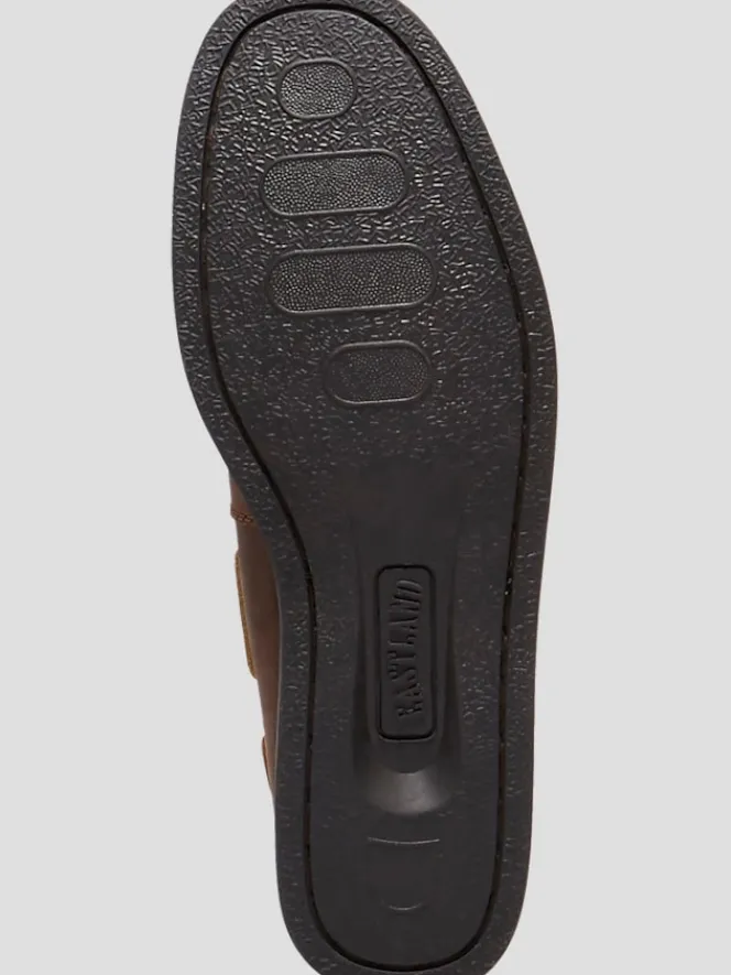 Loafers & Slip-ons-Eastland Yarmouth Camp Leather Moc Toe Boat Shoes Brown