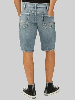 Shorts|Shorts-Silver Jeans Zac Relaxed Fit Medium Wash Shorts Dark Wash