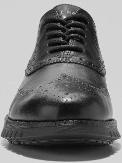 Oxfords|Sneakers-Cole Haan ZEROGRAND Remastered Wingtip Oxford Dress Sneakers Black/Black